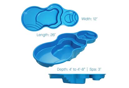 Latham Fiberglass Pool Shapes Axiom 12 Deluxe