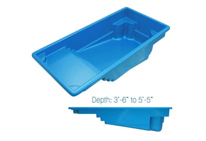 Latham Fiberglass Rectangular Shaped Pools Corinthian 12 