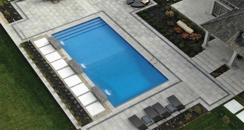 Latham Fiberglass Rectangular Shaped Pools Monaco