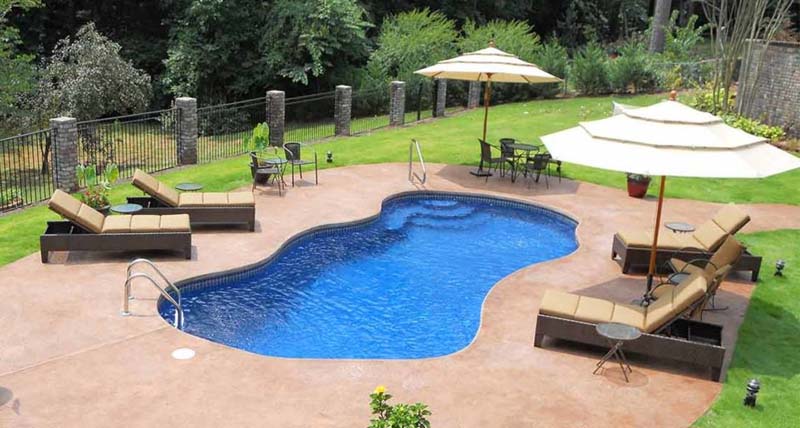 Latham Fiberglass Pool Shapes Bay Isle